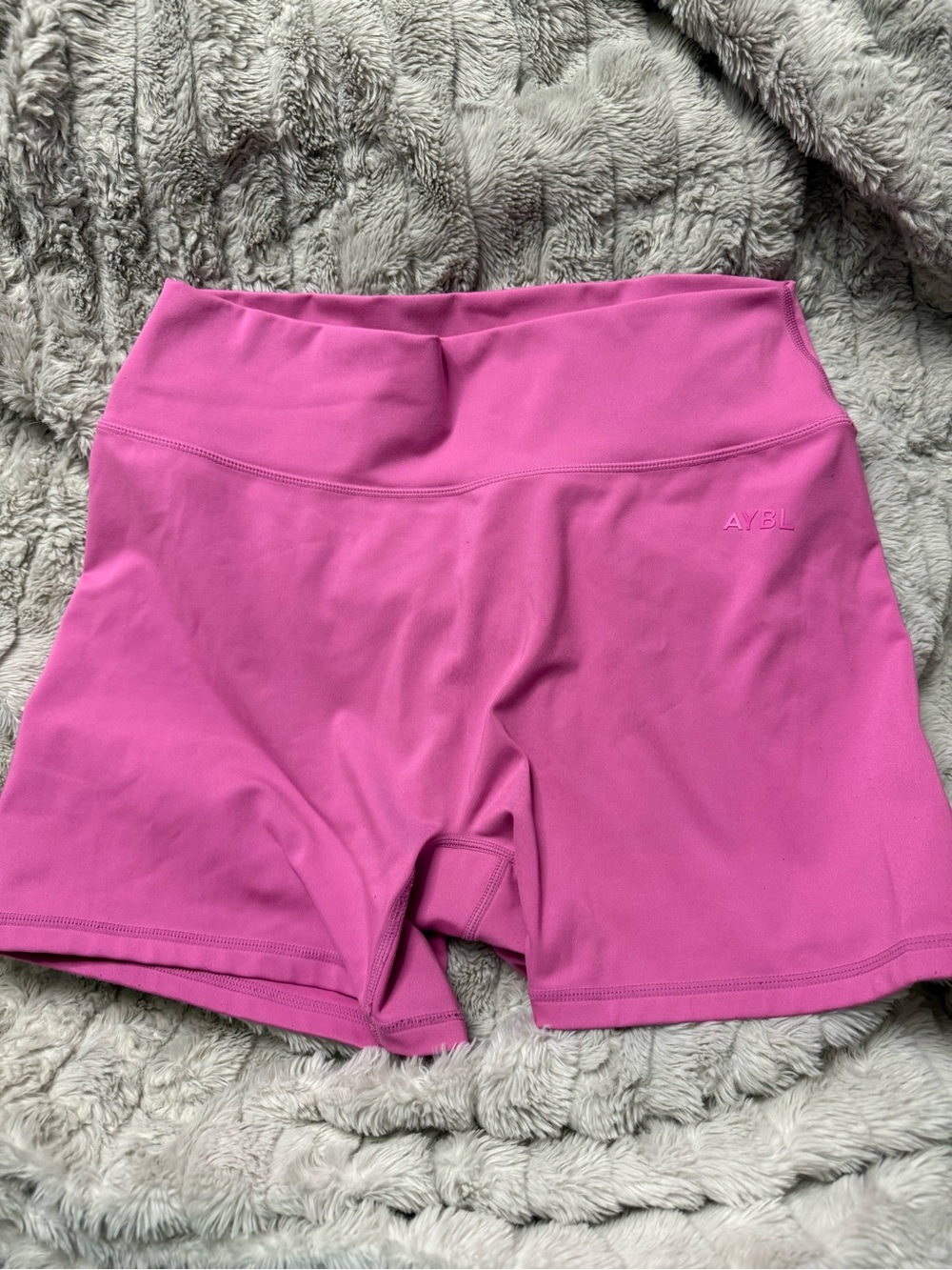 AYBL High-Rise Bike Shorts in Bright Pink